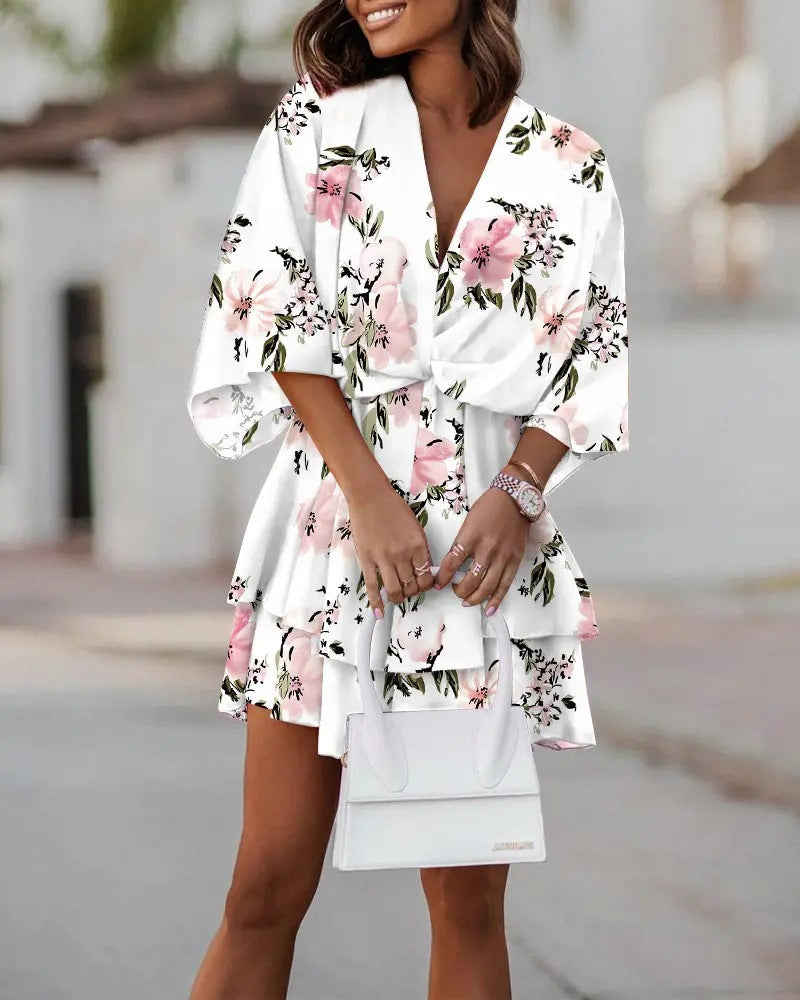 Damen Sommerkleid im lässigen Chiffon-Stil EB