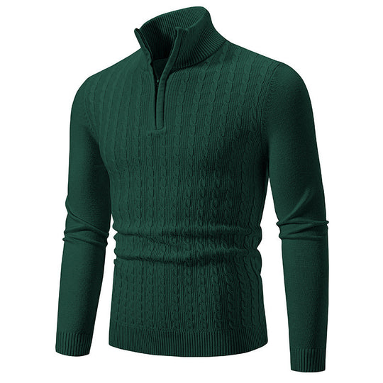 Herren modischer Rollkragenpullover mit Reißverschluss EB