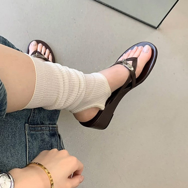 Damen Elegante Wedge-Sandalen mit modischem Riemchen-Design EB
