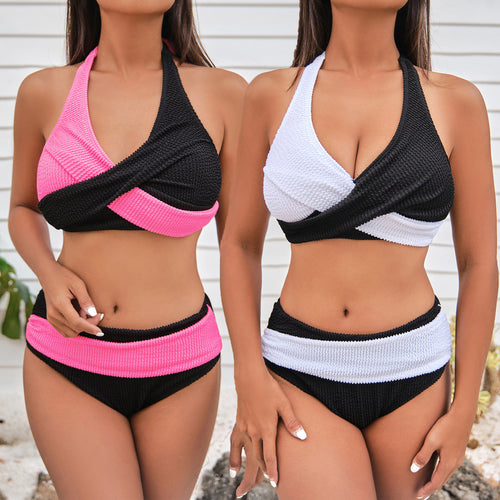 Damen Hochwertiges Wickel-Bikini-Set mit modischem Design EB
