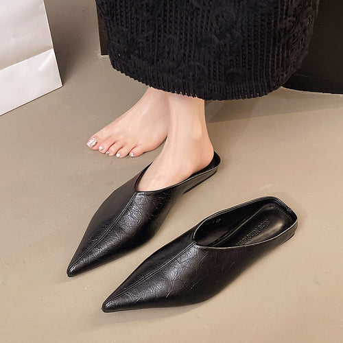 Damen Elegante Mules aus hochwertigem Kunstleder EB