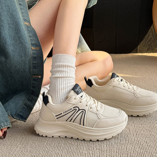 Damen Sportliche Sneakers mit atmungsaktivem Mesh-Obermaterial EB