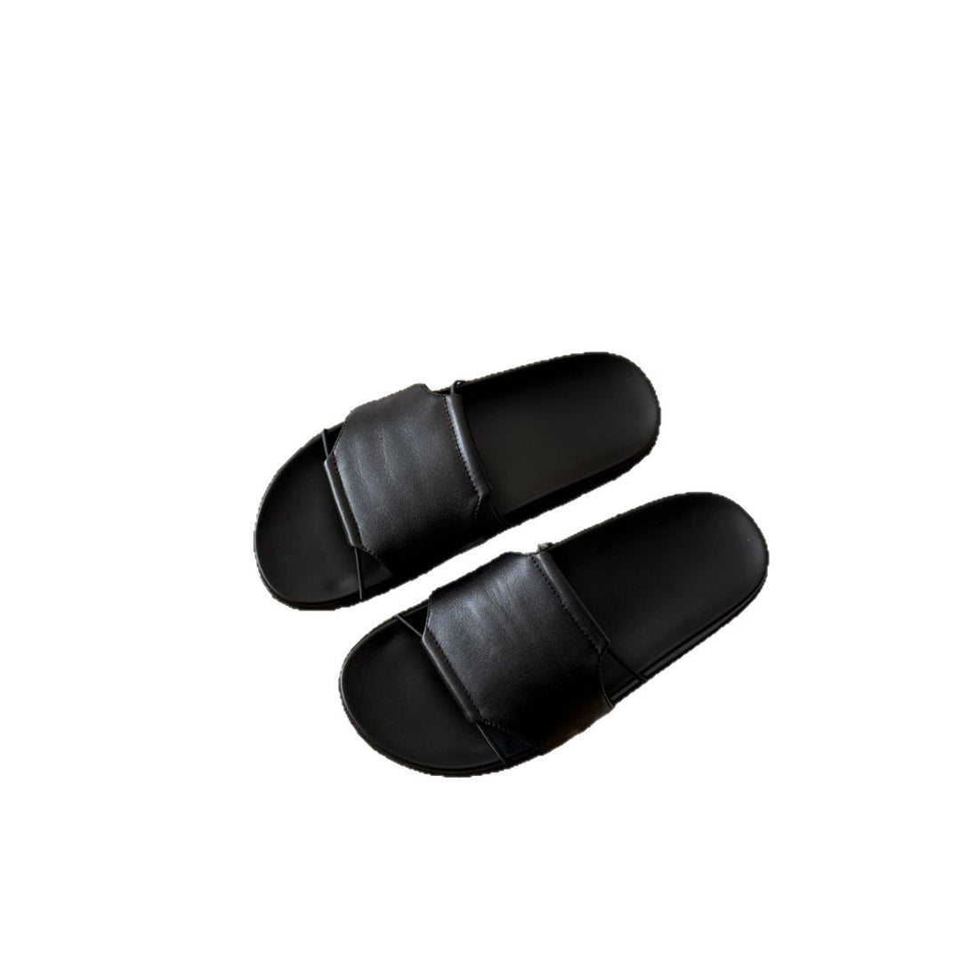 Damen Komfortable Zehentrenner-Sandalen im minimalistischen Design mit doppeltem Riemen EB
