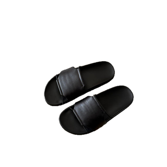 Damen Komfortable Zehentrenner-Sandalen im minimalistischen Design mit doppeltem Riemen EB