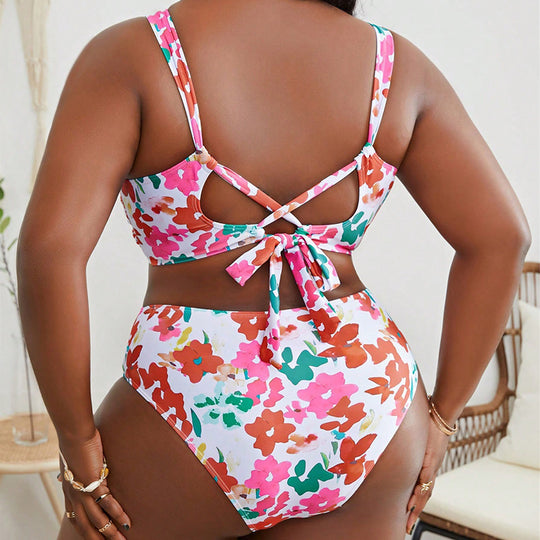 Damen Bikini-Set mit cropped Oberteil und hohem Bund EB