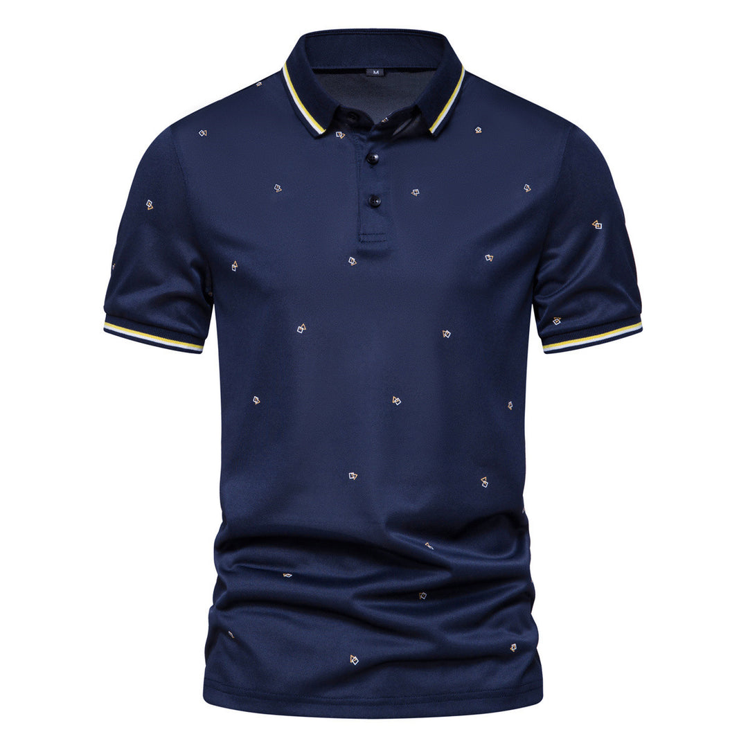 Herren Poloshirt mit modernem Design und dekorativem Muster EB