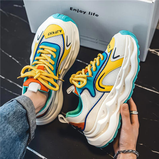 Damen Sportliche Sneakers mit atmungsaktiver Netzstruktur und flexibler Sohle EB