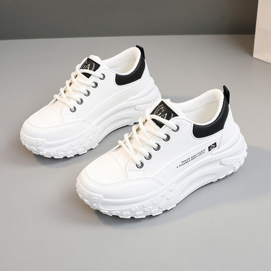 Damen modische Chunky Sneakers mit gepolsterter Sohle und stoßdämpfendem Design EB
