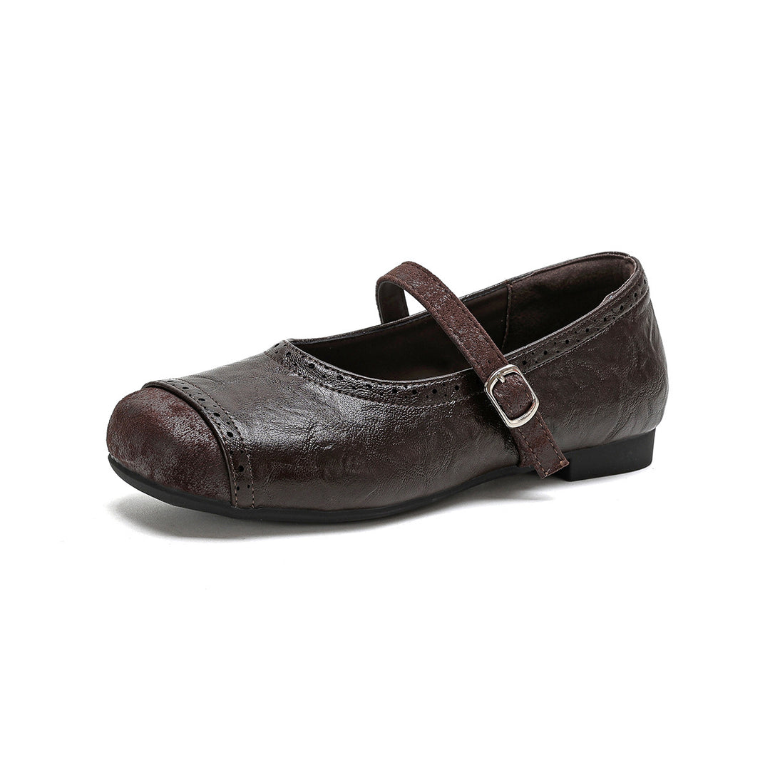 Damen Ballerinas mit hochwertigem Textil und verstellbarem Riemen EB