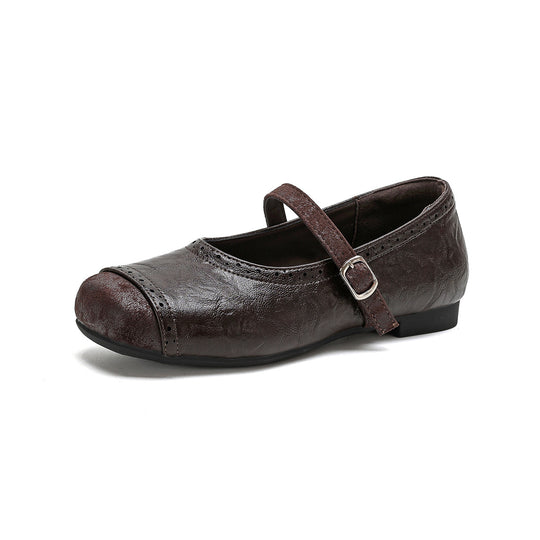 Damen Ballerinas mit hochwertigem Textil und verstellbarem Riemen EB