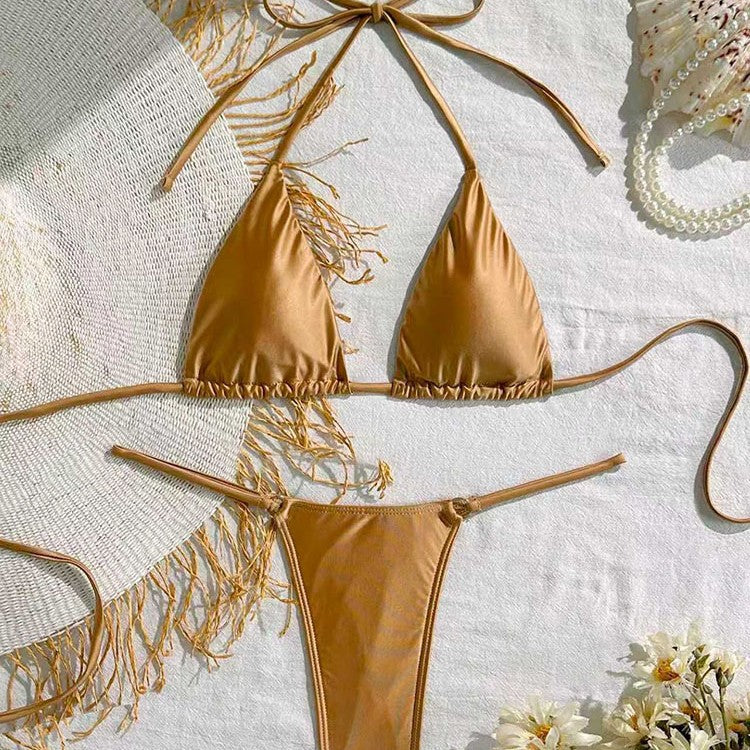 Damen Triangel-Bikini mit verstellbaren Trägersystem und raffinierten Rüschendetails EB