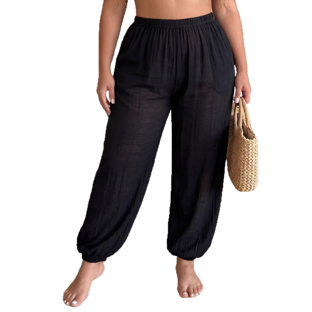 Damen luftige Freizeithose mit elastischem Bund EB