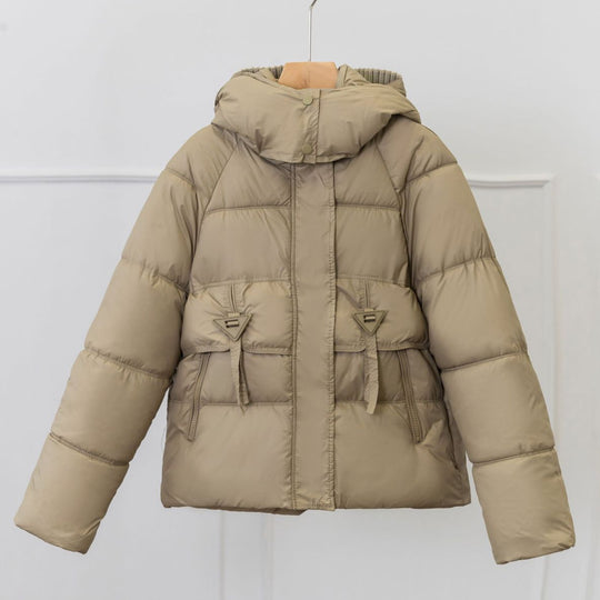 Damen Ultraleichte Pufferjacke mit verstellbarem Kapuzenkragen und praktischen Reißverschlusstaschen EB