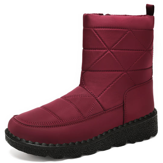 Damen Komfortable Winterstiefel mit hohem Schaft und rutschfester Sohle EB