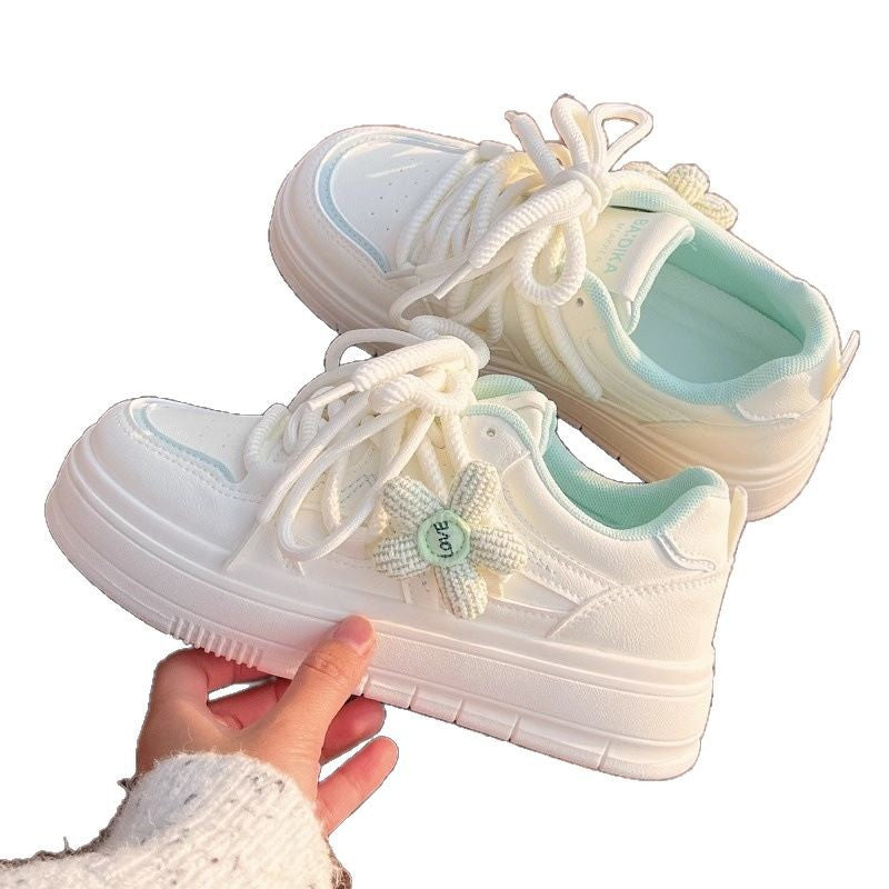 Damen Sportliche Sneakers mit floralem Applikationsdesign und atmungsaktiver Sohle EB