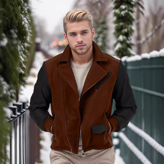 Herren modische Fleece-Kombijacke mit akzenten EB
