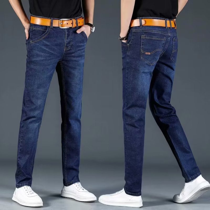 Herren Slim Fit Jeans mit flexiblem Bund und modernen Details EB