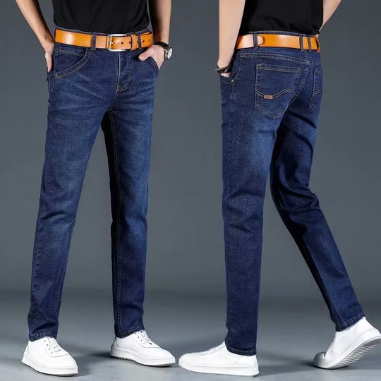 Herren Slim Fit Jeans mit flexiblem Bund und modernen Details EB
