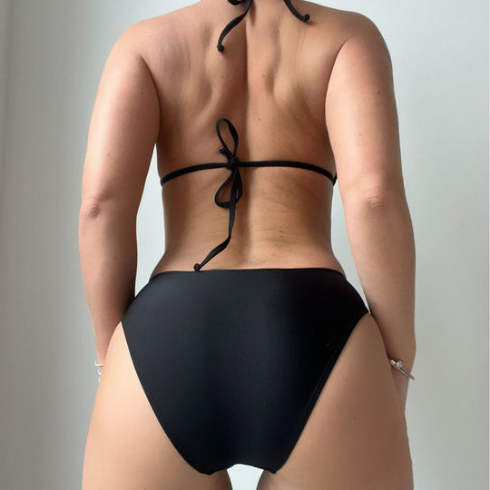 Damen High-Cut Badeanzug mit transparenten Ärmeln EB