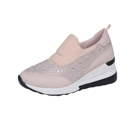 Damen Sportliche Sneakers mit funkelnden Strassdetails EB