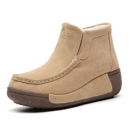 Damen Komfortable Warmgefütterte Stiefeletten mit rutschfester Sohle EB