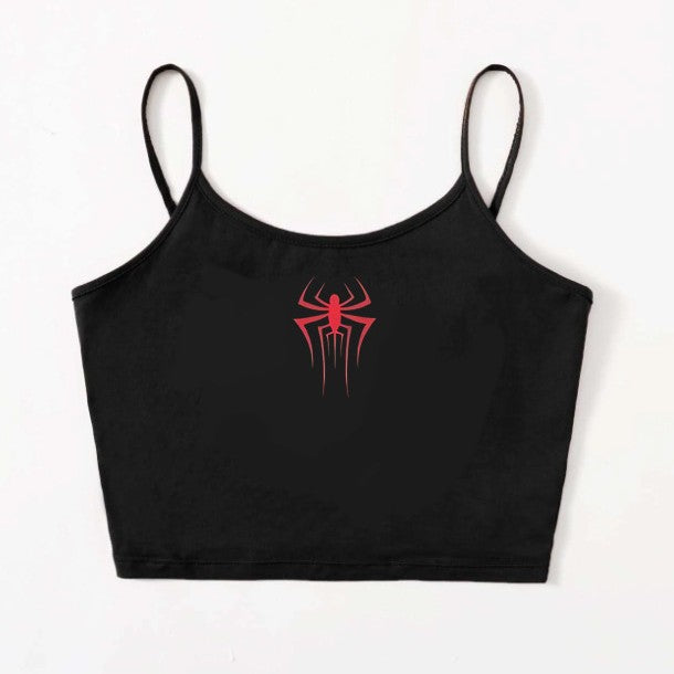 Damen Crop-Top mit kreativem Herz-Design EB