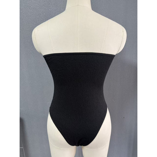 Damen Einteiliger Badeanzug mit bandeau Schnitt und figurbetonendem Design EB