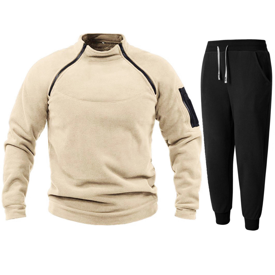 Herren Funktions-Fleecejacke mit elastischen Sporthosen EB