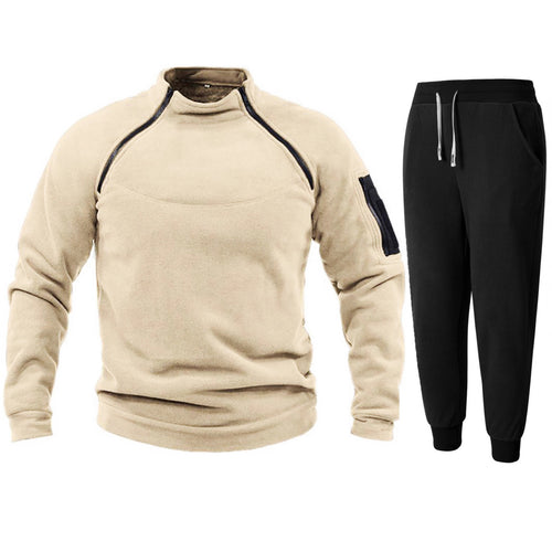 Herren Funktions-Fleecejacke mit elastischen Sporthosen EB