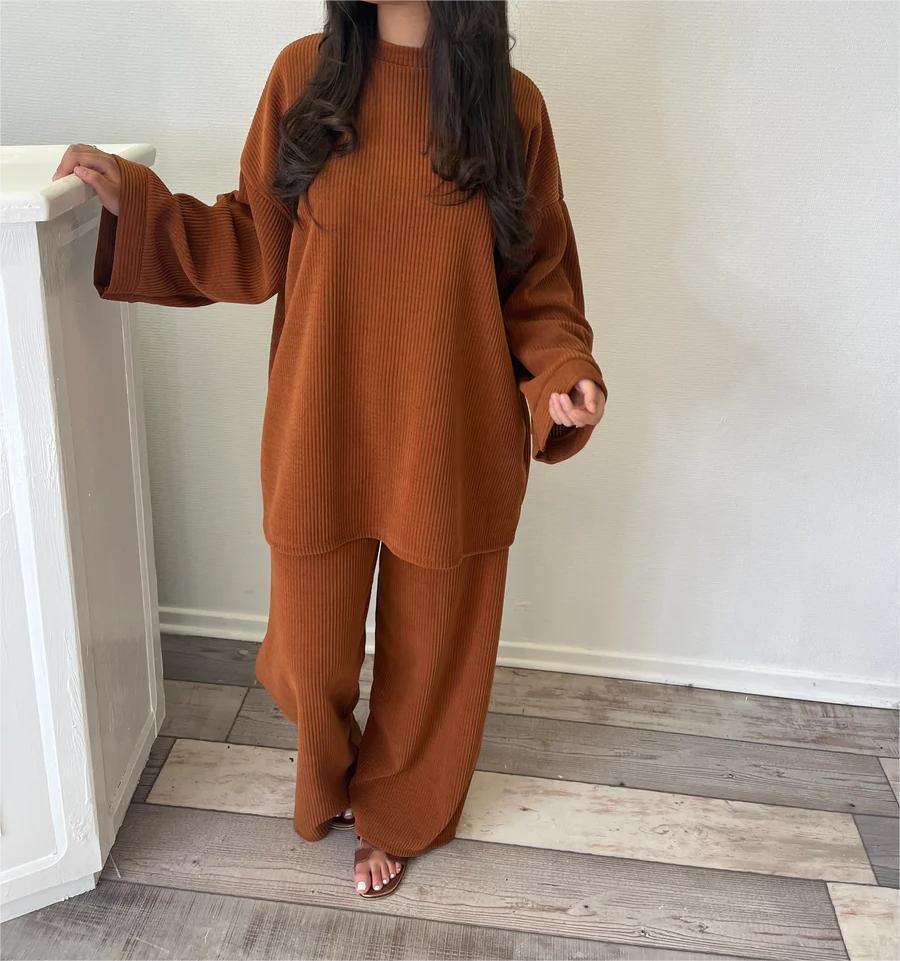 Damen Lässiger Strickanzug EB