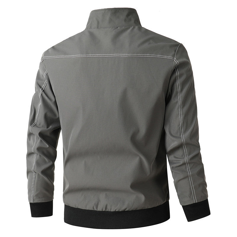Herren sportive Übergangsjacke mit elastischen Bündchen und praktischen Reißverschlusstaschen EB