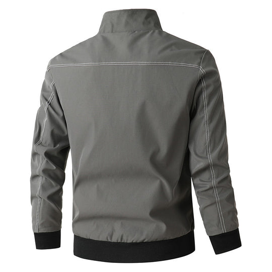 Herren sportive Übergangsjacke mit elastischen Bündchen und praktischen Reißverschlusstaschen EB