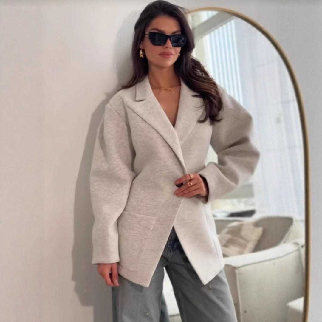 Damen Oversize Blazerjacke mit elegantem Schnitt und voluminösen Ärmeln EB