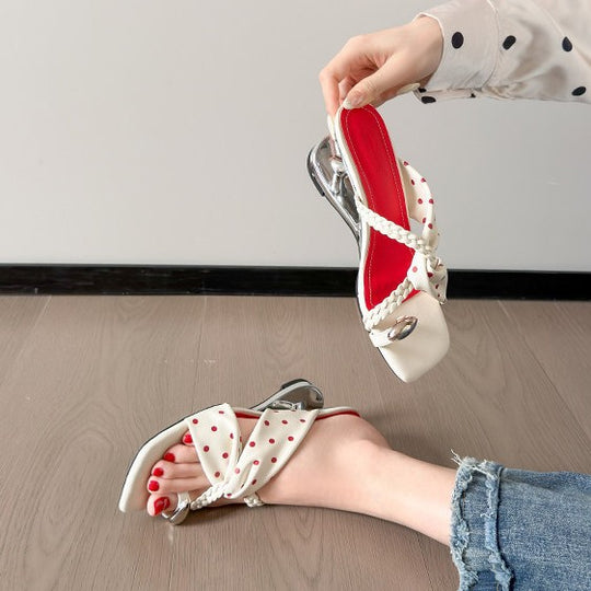 Damen modische Sandalen mit dekorativem Schleifen-Design EB