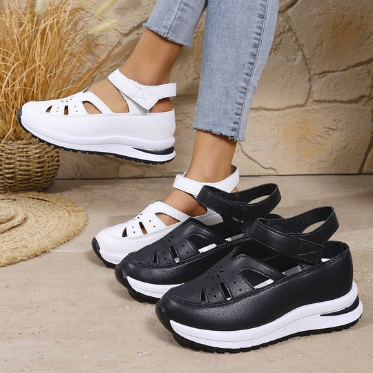 Damen Komfort-Sandalen mit verstellbarem Riemen und rutschfester Sohle EB