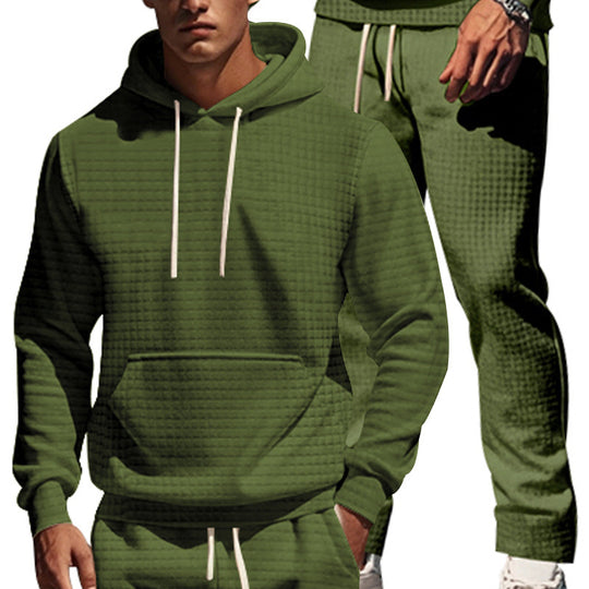 Herren lässiger Kapuzenpullover mit strukturiertem Design und praktischen Taschen EB