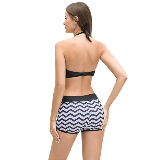 Damen Sportliches Bikiniset mit moderner Zickzack-Optik EB