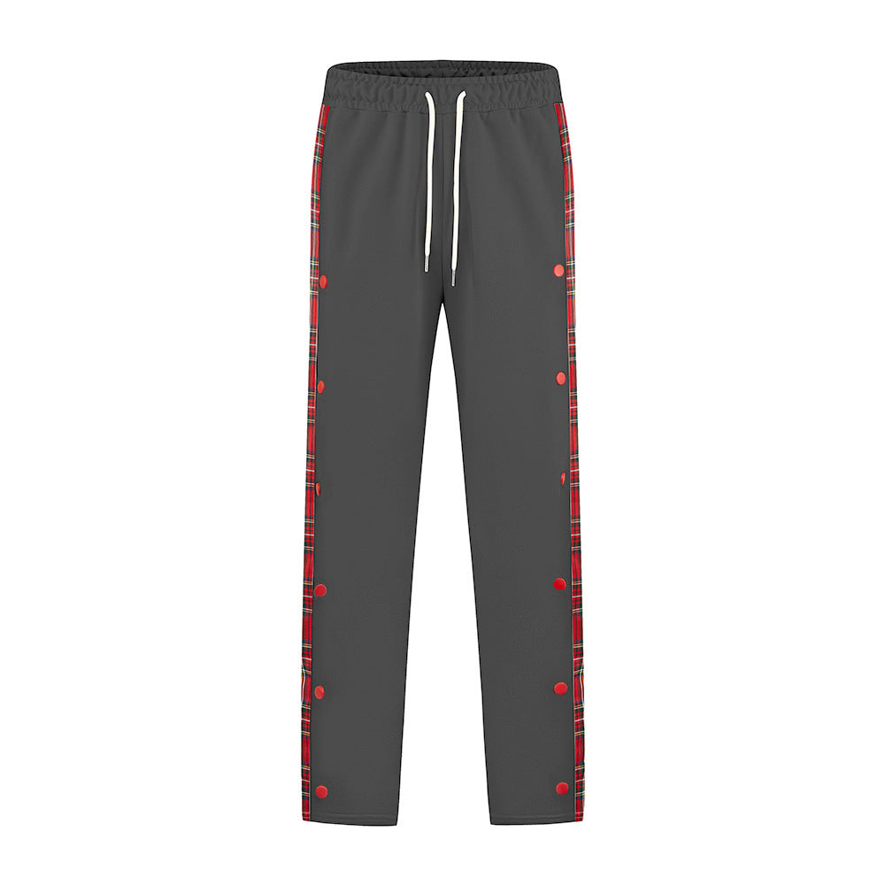 Herren Sportliche Jogginghose mit Druckknopf-Design und elastischem Bund EB