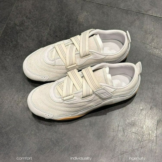 Damen Sportliche Sneakers mit flexiblem Klettverschluss und atmungsaktiver Sohle EB