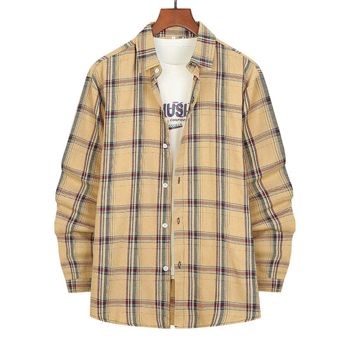 Herren Flanellhemd mit modernem Karomuster und bequemer Passform EB