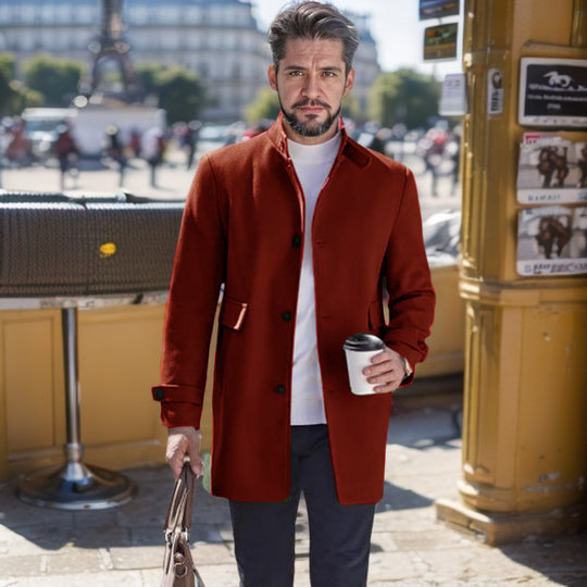Herren modischer Freizeitmantel mit praktischen Taschen und elegantem Schnitt EB