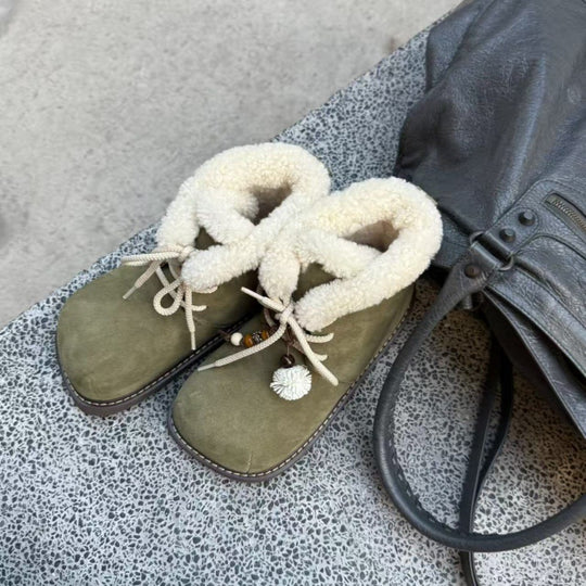 Damen Kuschelige Winterboots mit weichem Kunstfellkragen EB