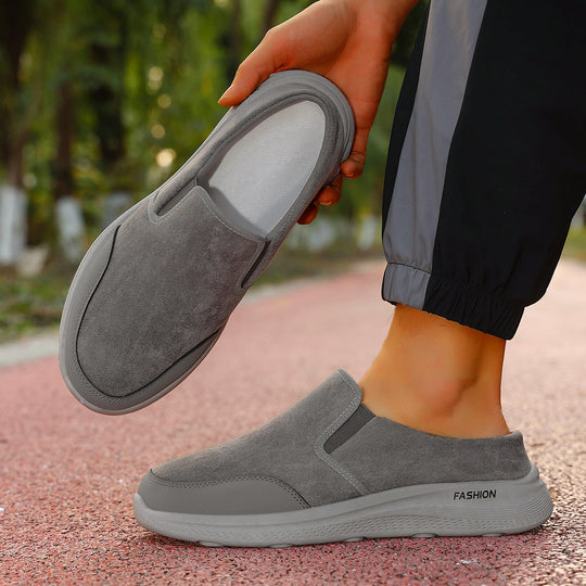 Damen Bequeme Freizeit-Slipper aus hochwertigem Velours EB