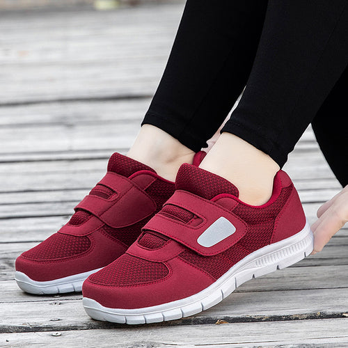 Damen Sportliche Sneakers mit praktischem Klettverschluss und atmungsaktivem Obermaterial EB