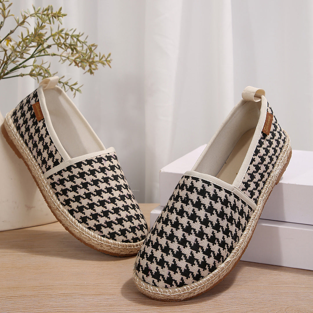 Damen Espadrilles mit elastischem Obermaterial und komfortabler Sohle EB