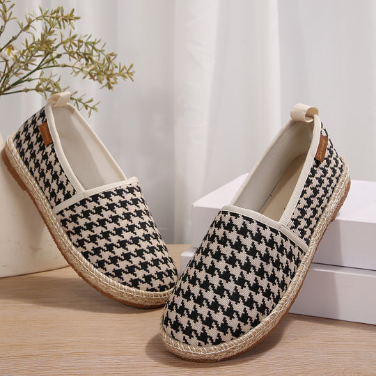 Damen Espadrilles mit elastischem Obermaterial und komfortabler Sohle EB