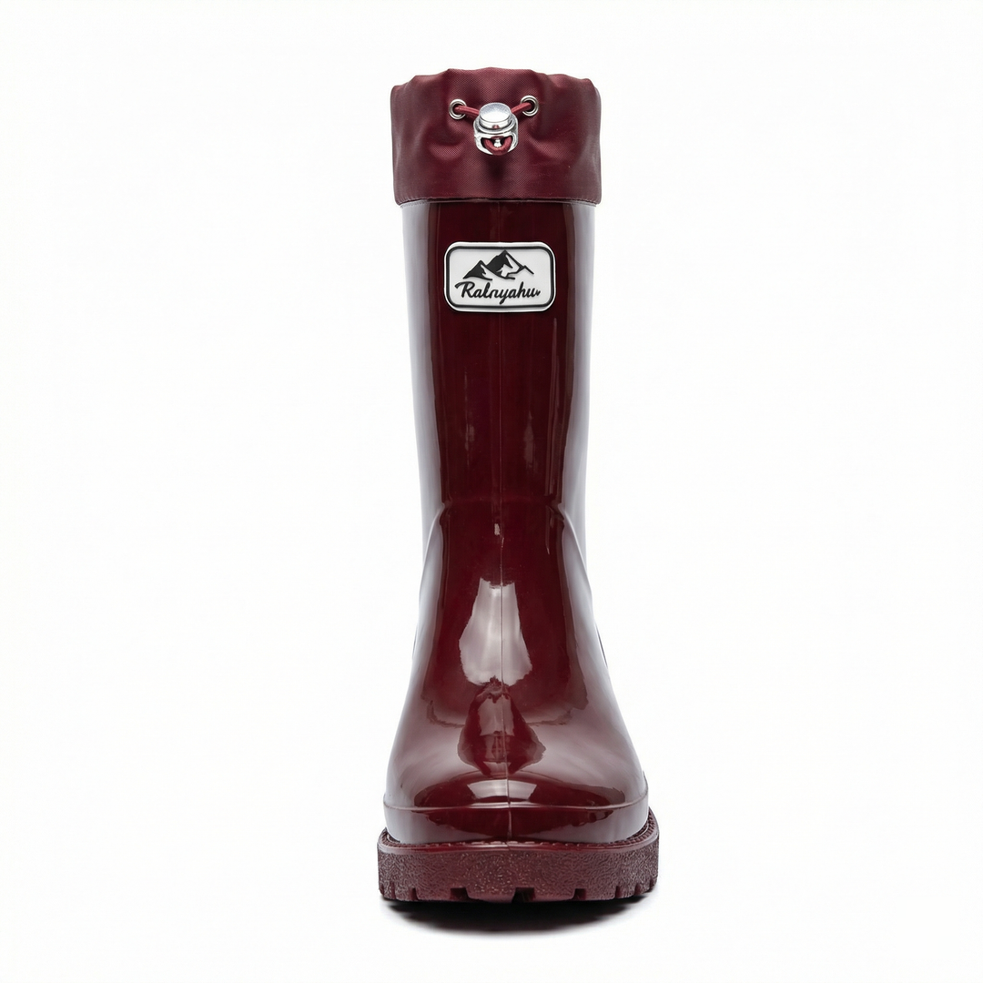 Damen Hochwertige und Stylische Gummistiefel mit Verstellbarem Schnürsystem EB