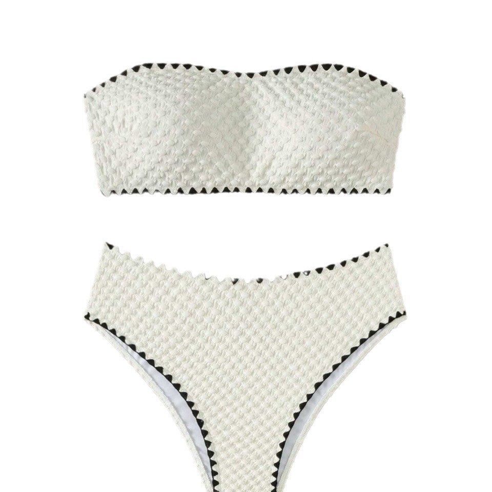 Damen Bandeau-Bikini mit strukturierter Oberfläche EB