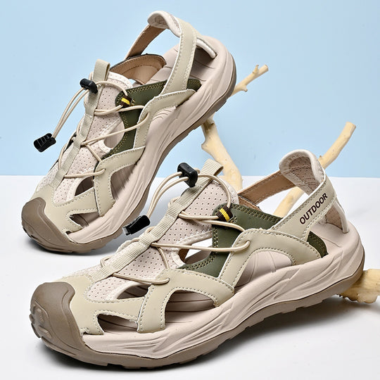 Damen Sportliche Wassersandalen mit flexibler Schnellschnürung und rutschfester Sohle EB