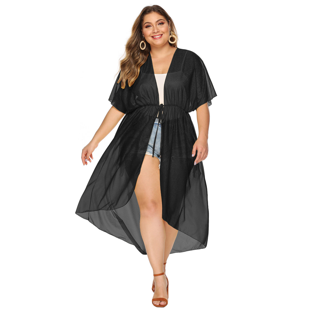 Damen eleganter transparenter Strandkimono EB